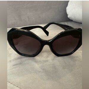 Prada Black Oversized Geometric Women's Sunglasses